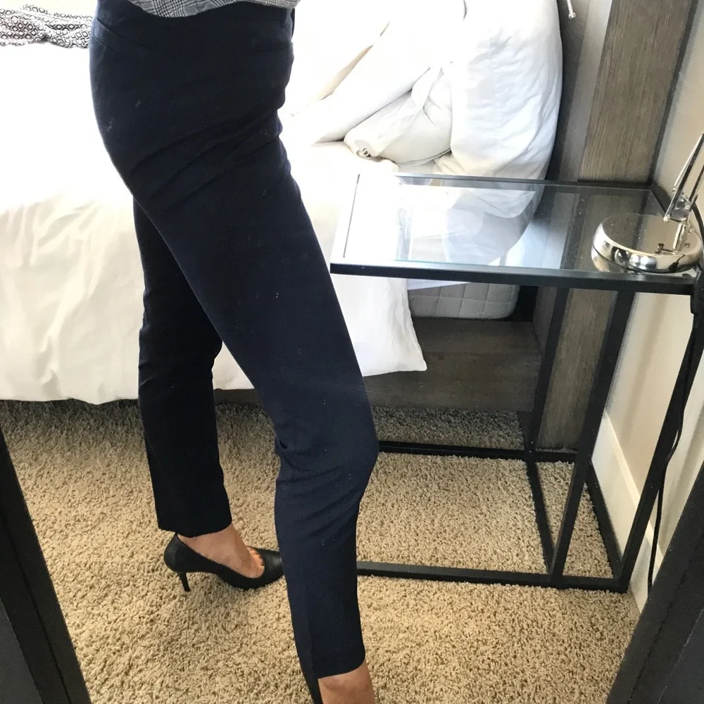 J. Crew Straight Leg Ankle Pants in Blue Navy